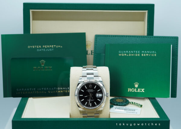 BRAND NEW Rolex 126334 DATEJUST 41 FLUTED BEZEL BLACK DIAL OYSTER BAND 2025 FULL SET - Image 2