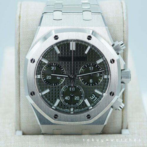 Audemars PIGUET ROYAL OAK CHRONOGRAPH 50TH ANNIVESARY 26240ST GREEN DIAL 2022 BOXES PAPERS