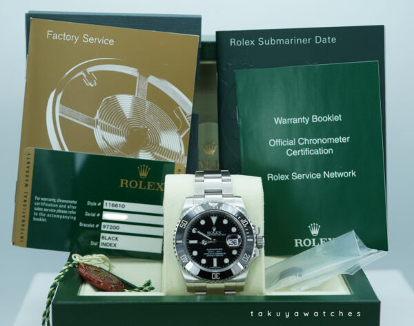 Rolex 116610LN SUBMARINER DATE BLACK CERAMIC BEZEL 40MM 2012 FULL SET - Image 2