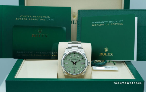 BRAND NEW Rolex 134300 OYSTER PERPETUAL 41 PISTACHIO DIAL 2025 STICKERS FULL SET - Image 2