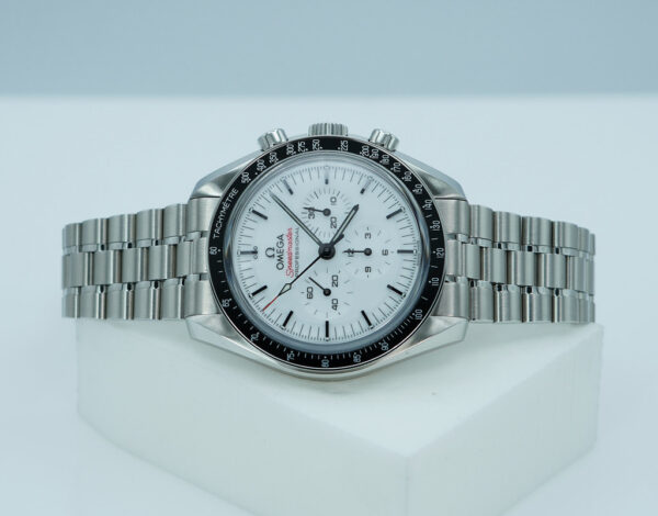 Omega SPEEDMASTER PROFESSIONAL MOONWATCH 3861 WHITE DIAL 2024 WARRANTY FULL SET - Image 9