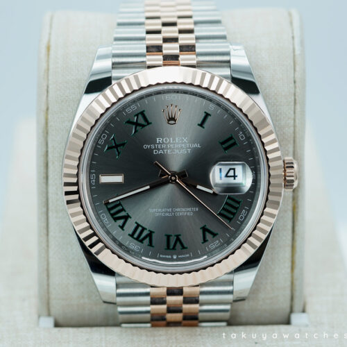 BRAND NEW Rolex 126331 DATEJUST 41 ROSE GOLD STEEL WIMBLEDON DIAL JUBILEE BAND 2025 FULL SET
