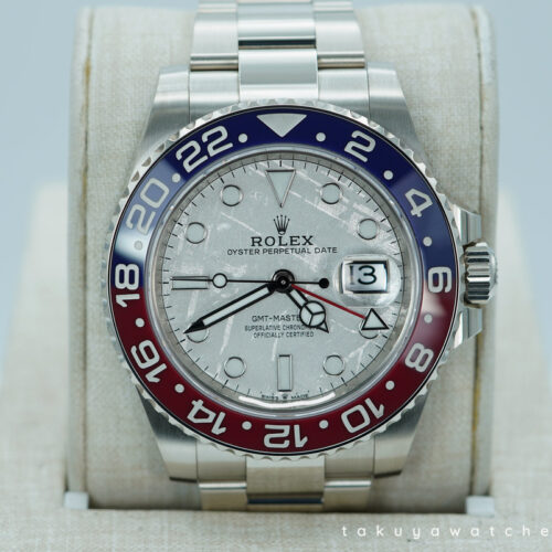 Rolex 126719BLRO GMT MASTER 2 18K WHITE GOLD PEPSI METEORITE DIAL 2023 WARRANTY FULL SET