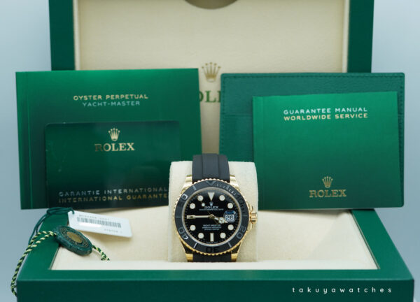 Rolex 226658 YACHTMASTER 42 YELLOW GOLD OYSTERFLEX 2024 WARRANTY FULL SET - Image 2
