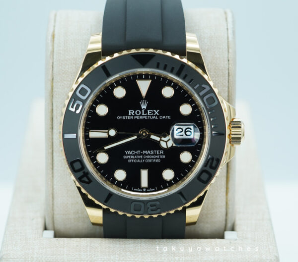Rolex 226658 YACHTMASTER 42 YELLOW GOLD OYSTERFLEX 2024 WARRANTY FULL SET