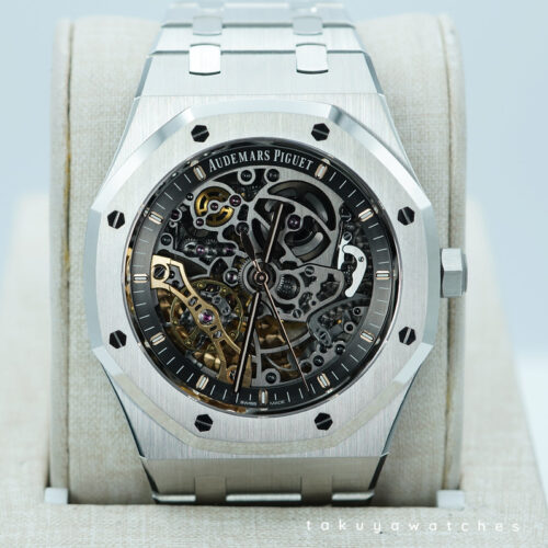 BRAND NEW Audemars PIGUET ROYAL OAK 15407ST OPENWORKED DOUBLE BALANCE WHEEL 2024 WARRANTY FULL SET