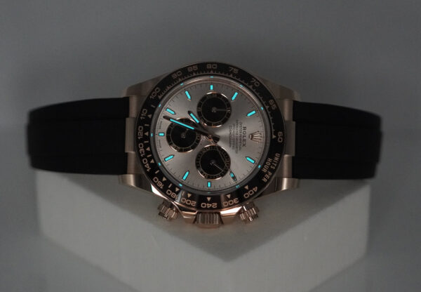 Rolex 126515LN DAYTONA 18K ROSE GOLD OYSTERFLEX SUNDUST DIAL 2025 WARRANTY FULL SET - Image 11