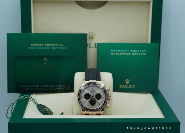 Rolex 126515LN DAYTONA 18K ROSE GOLD OYSTERFLEX SUNDUST DIAL 2025 WARRANTY FULL SET - Image 2