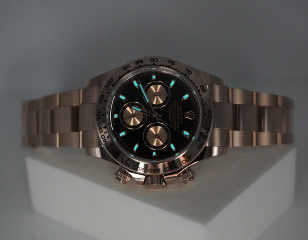 Rolex 116505 COSMOGRAPH DAYTONA 18K ROSE GOLD BLACK DIAL 2021 WARRANTY FULL SET - Image 11