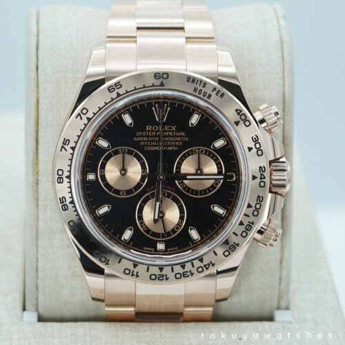 Rolex 116505 COSMOGRAPH DAYTONA 18K ROSE GOLD BLACK DIAL 2021 WARRANTY FULL SET