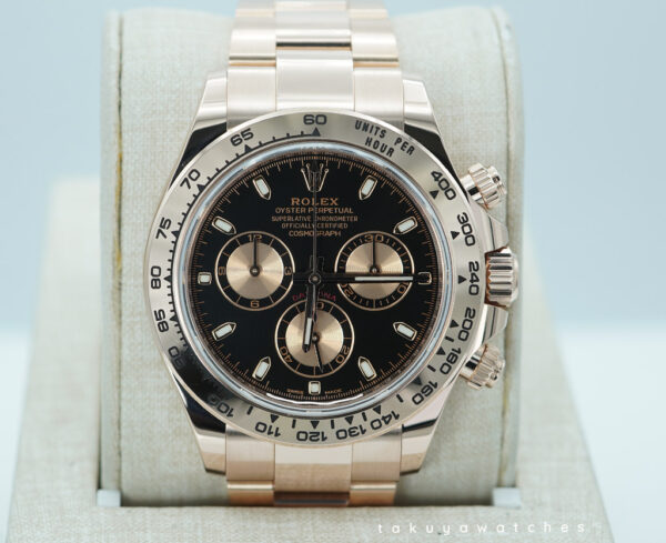 Rolex 116505 COSMOGRAPH DAYTONA 18K ROSE GOLD BLACK DIAL 2021 WARRANTY FULL SET