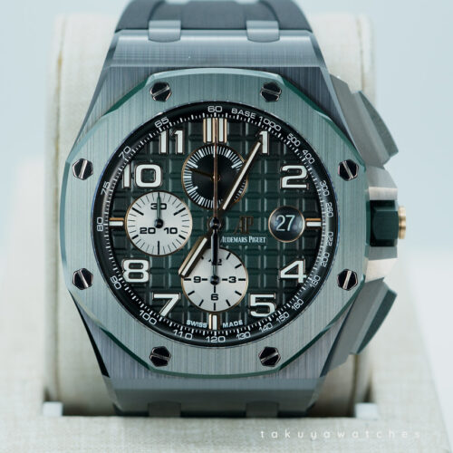 Audemars PIGUET ROYAL OAK OFFSHORE 26405CE BLACK AND GREEN CERAMIC 43MM FULL SET