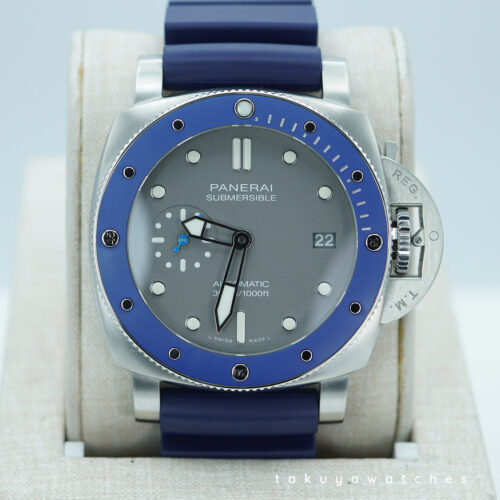 Panerai PAM 959 LUMINOR SUBMERSIBLE GREY DIAL BLUE BEZEL 42MM FULL SET
