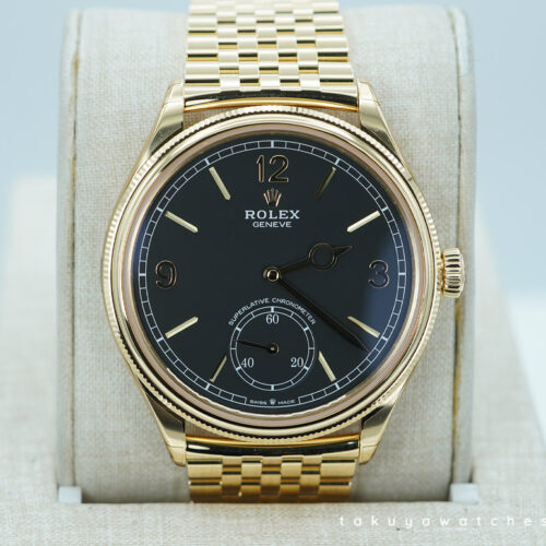 BRAND NEW  Rolex 52508 PERPETUAL 1908 YELLOW GOLD BLACK DIAL SETTIMO BRACELET 2025 MODEL FULL SET