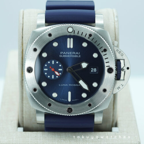 PANERAI PAM 1391 SUBMERSIBLE LUNA ROSSA BLUE DIAL 2023 WARRANTY FULL SET