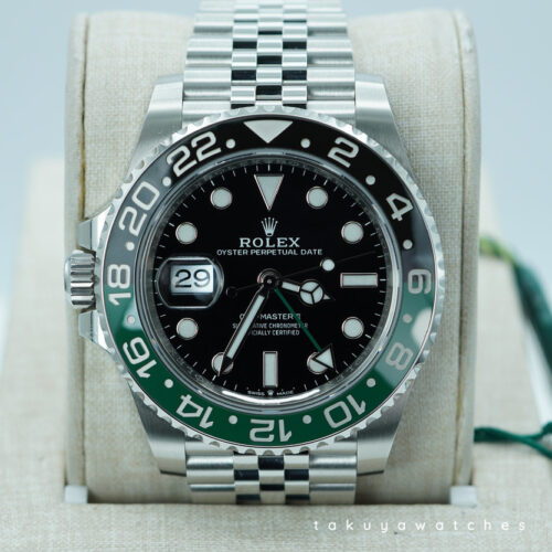 NEW Rolex 126720VTNR GMT MASTER 2 LEFTY BLACK GREEN SPRITE JUBILEE BAND 2023 FULL SET