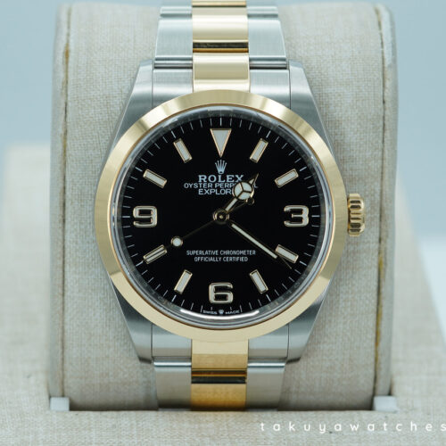 Rolex 124273 EXPLORER 18K YELLOW GOLD STAINLESS STEEL 36MM 2022 WARRANTY FULL SET