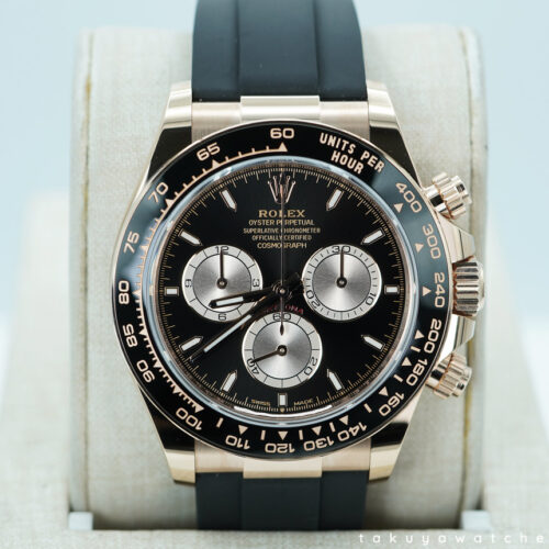 Rolex 126515LN DAYTONA 18K ROSE GOLD OYSTERFLEX BLACK DIAL 2024 WARRANTY FULL SET