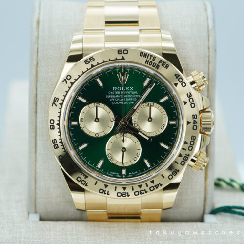 BRAND NEW Rolex 126508 DAYTONA JOHN MAYER YELLOW GOLD GREEN DIAL NEW MODEL 2025 FULL SET
