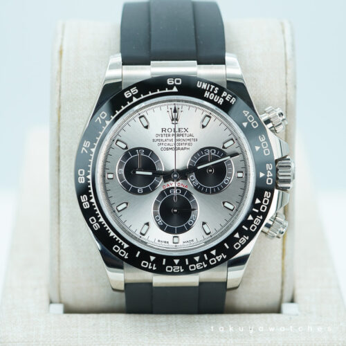 Rolex 116519LN DAYTONA WHITE GOLD OYSTERFLEX STEEL DIAL 2023 WARRANTY FULL SET