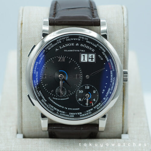 A. Lange & Sohne LANGE 1 TIMEZONE 18K WHITE GOLD BLACK DIAL 2021 FULL SET