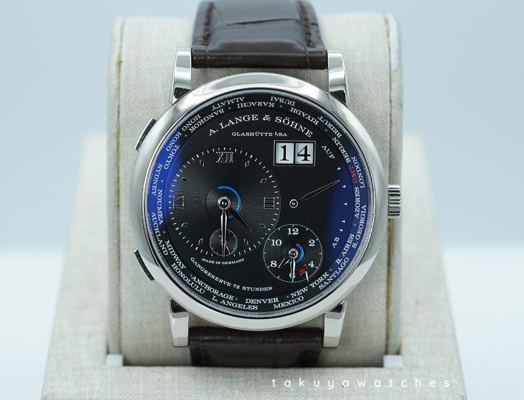 A. Lange & Sohne LANGE 1 TIMEZONE 18K WHITE GOLD BLACK DIAL 2021