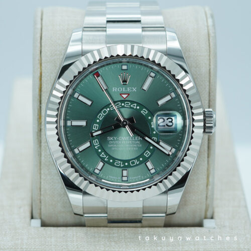 BRAND NEW Rolex 336934 SKY-DWELLER MINT GREEN DIAL OYSTER BAND 2025 FULL SET