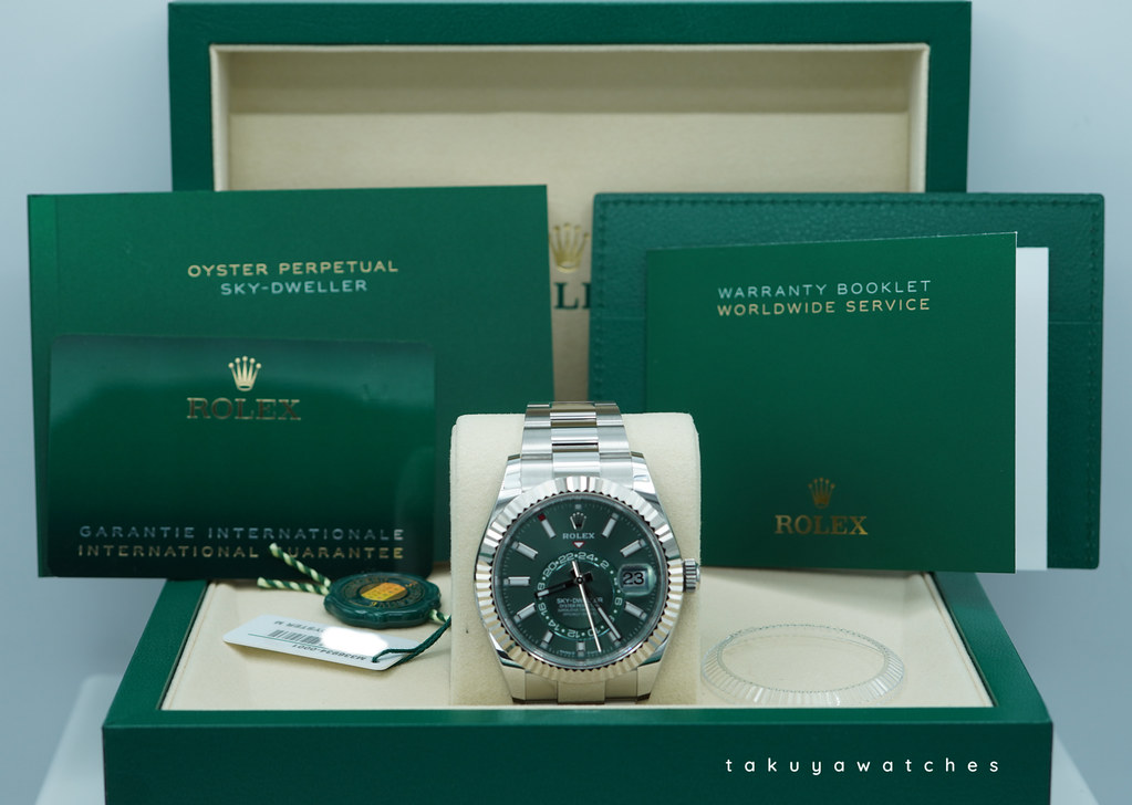 BRAND NEW Rolex 336934 SKY-DWELLER MINT GREEN DIAL OYSTER BAND