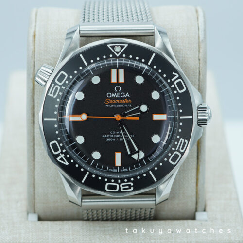 BRAND NEW Omega SEAMASTER DIVER 300M ALUMINIUM BEZEL ORANGE ACCENTS 2025 FULL SET