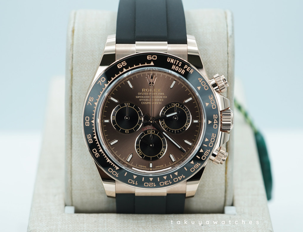 【Rakutao公式アカウント01】RT- 124317 BRAND NEW Rolex 126515LN DAYTONA ROSE GOLD OYSTERFLEX CHOCOLATE
