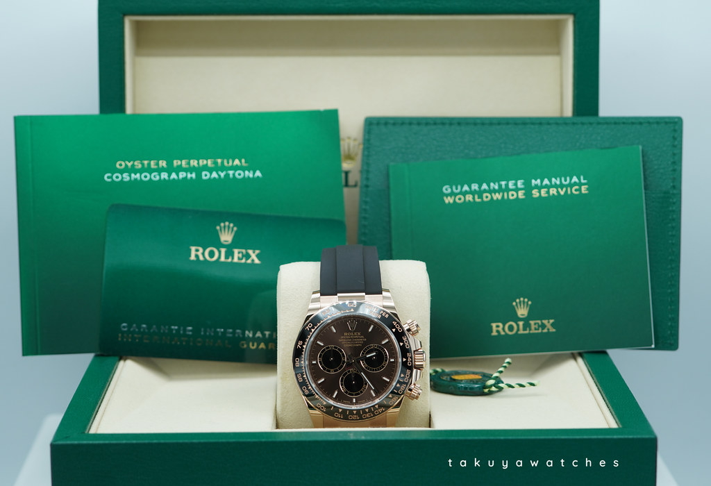 BRAND NEW Rolex 126515LN DAYTONA ROSE GOLD OYSTERFLEX CHOCOLATE
