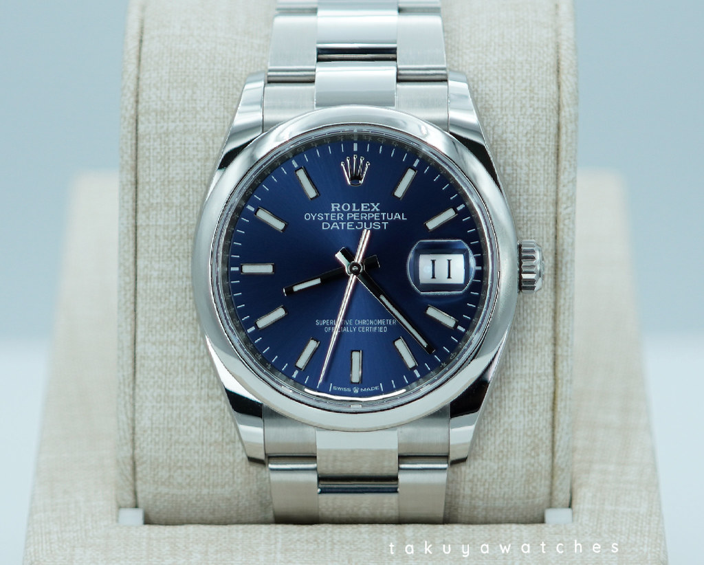 Rolex 126200 DATEJUST 36 BLUE STICK DIAL OYSTER BAND 2025 WARRANTY