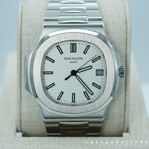 Patek PHILIPPE 5711 NAUTILUS STAINLESS STEEL WHITE PIANO DIAL 2016 FULL SET