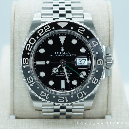 Rolex 126710GRNR GMT MASTER II BLACK GREY BEZEL JUBILEE BAND 2024 WARRANTY FULL SET