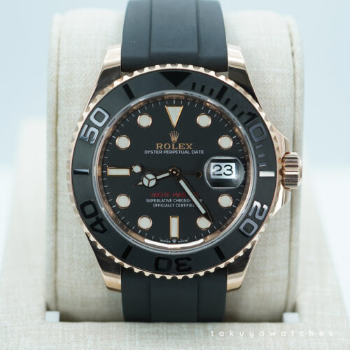 Rolex 126655 YACHTMASTER EVEROSE GOLD OYSTERFLEX 40MM 2021 WARRANTY FULL SET