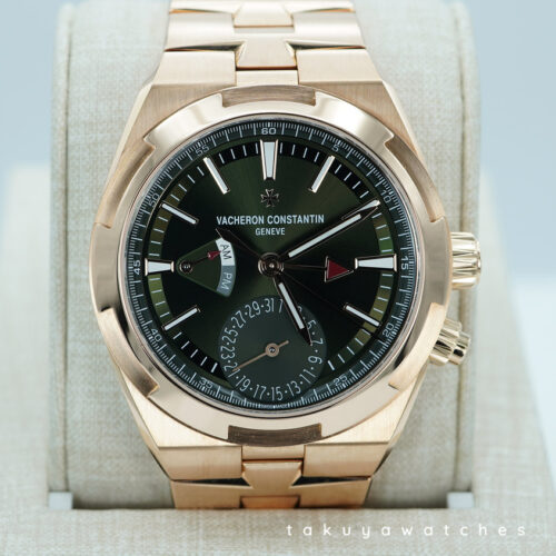 Vacheron CONSTANTIN OVERSEAS 7920V DUAL TIME ROSE GOLD GREEN DIAL 2025 WARRANTY FULL SET