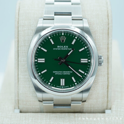 Rolex 126000 OYSTER PERPETUAL 36 GREEN DIAL 2025 WARRANTY FULL SET