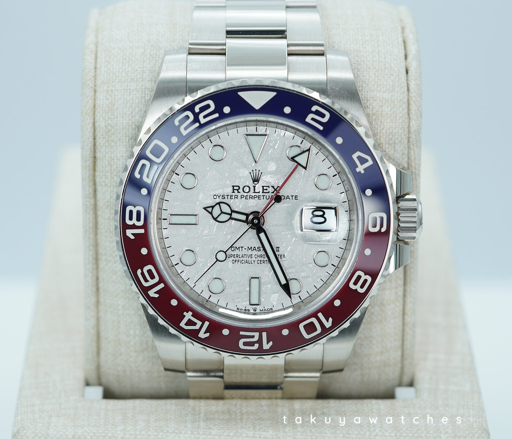 Rolex 126719BLRO GMT MASTER 2 WHITE GOLD PEPSI METEORITE DIAL 2022