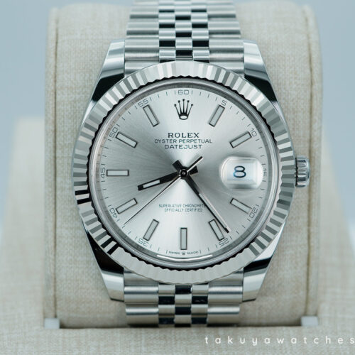 BRAND NEW Rolex 126334 DATEJUST 41 FLUTED BEZEL SILVER DIAL JUBILEE 2026 FULL SET