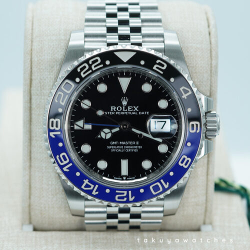 NEW Rolex 126710BLNR GMT MASTER 2 BLACK BLUE BEZEL JUBILEE BAND STICKERS FULL SET