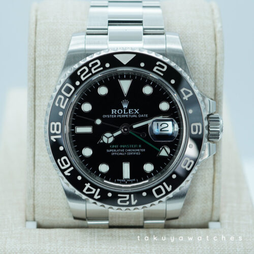 Rolex 116710LN GMT MASTER 2 STAINLESS STEEL BLACK CERAMIC BEZEL RSC SERVICED 2025 FULL SET