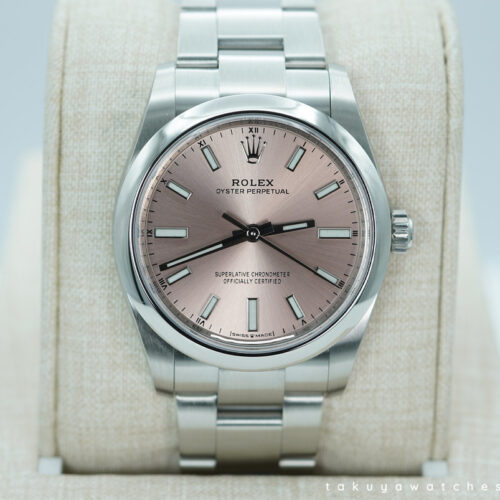 Rolex 124200 OYSTER PERPETUAL 34MM PINK DIAL 2021 WARRANTY FULL SET