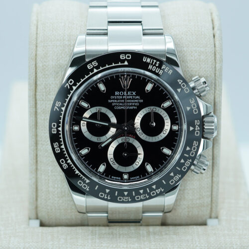 Rolex 116500LN COSMOGRAPH DAYTONA STEEL CERAMIC BEZEL BLACK DIAL 2023 WARRANTY FULL SET