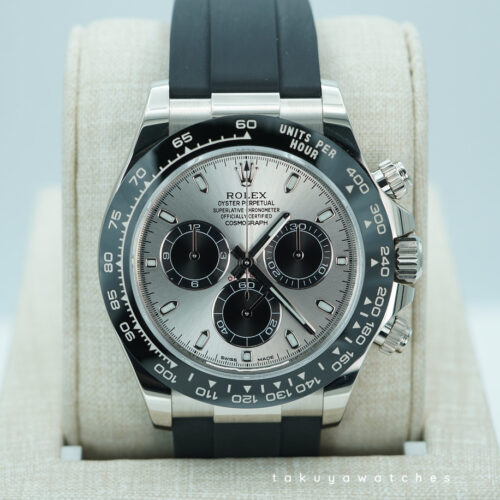 Rolex 116519LN DAYTONA WHITE GOLD OYSTERFLEX STEEL DIAL 2023 WARRANTY FULL SET