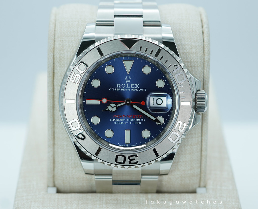 Rolex 126622 YACHTMASTER PLATINUM BEZEL BLUE DIAL 2021 WARRANTY
