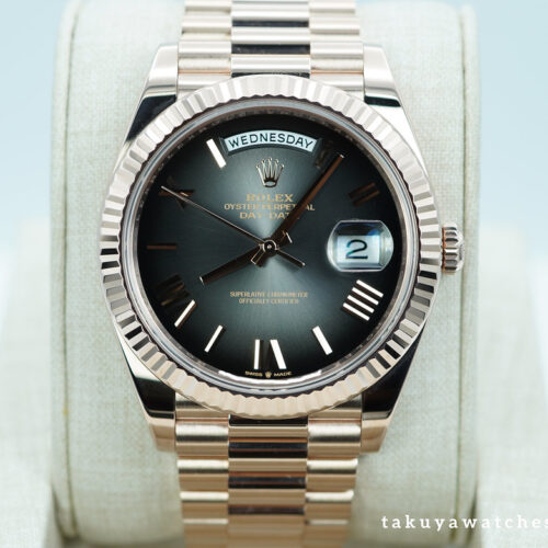 Rolex 228235 DAY DATE 40 ROSE GOLD OMBRE ROMAN DIAL 2024 WARRANTY FULL SET