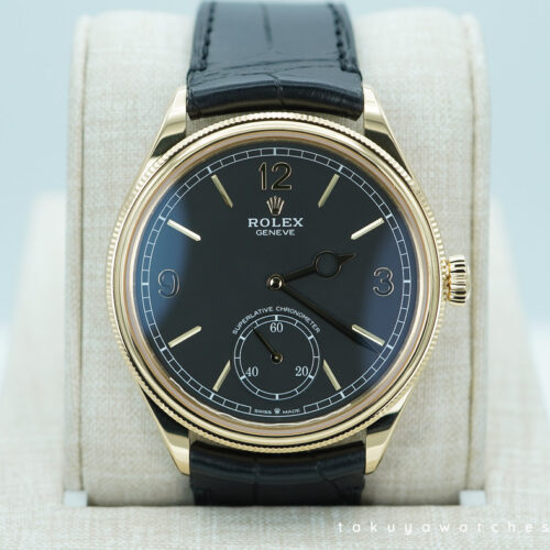 Rolex 52508 PERPETUAL 1908 YELLOW GOLD BLACK DIAL 2025 WARRANTY FULL SET