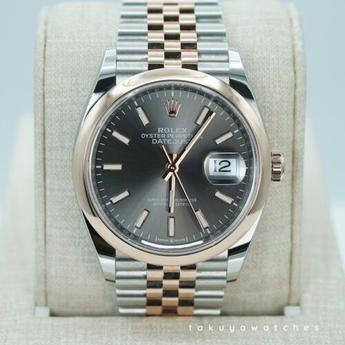 Rolex 126201 DATEJUST 36 ROSE GOLD STEEL SLATE DIAL JUBILEE BAND 2026 FULL SET