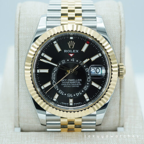 Rolex 336933 SKY-DWELLER YELLOW GOLD STEEL BLACK DIAL JUBILEE BAND 2025 FULL SET