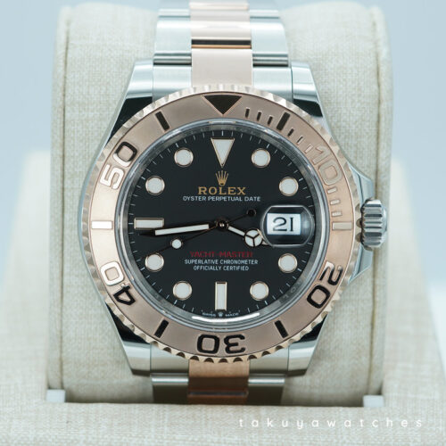 Rolex 126621 YACHTMASTER 18K ROSE GOLD STEEL BLACK DIAL 2025 WARRANTY FULL SET